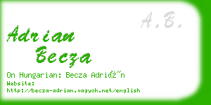 adrian becza business card